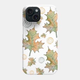 Christmas Leaves Watercolor Pattern Phone Case