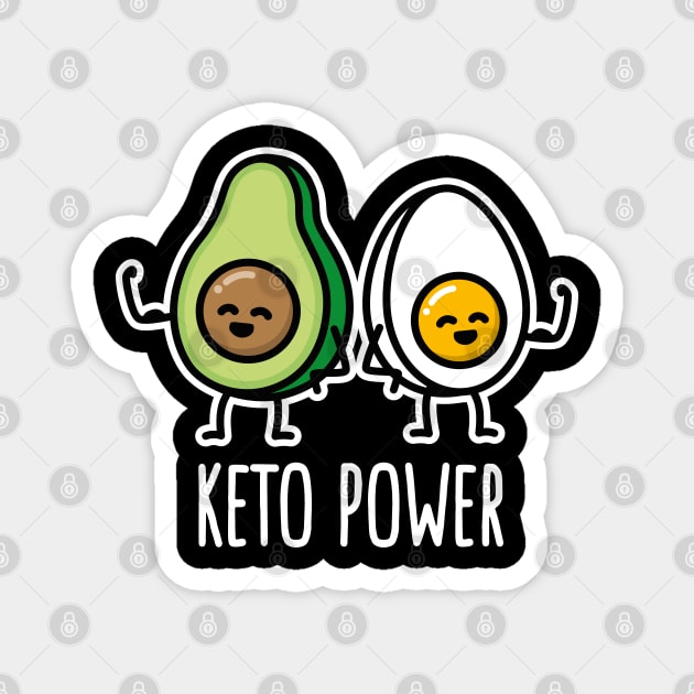 Keto Power Egg Avocado Ketogenic Ketosis low carb Magnet by LaundryFactory