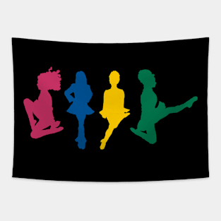 Colorful Irish Dancers Tapestry