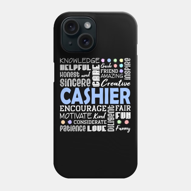 Cashier Love Words Phone Case by White Martian