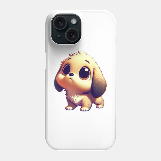 Whimsical Woofers: A Lovable Lo-Fi Pup Phone Case by LofiMerch