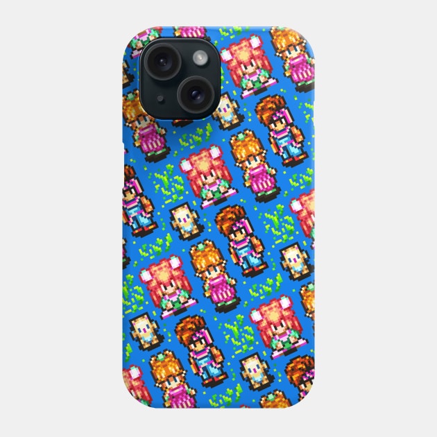 Secret of Mana pattern | blue Phone Case by danteazano