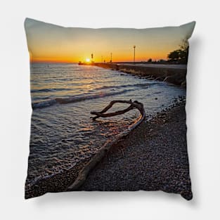 The Sun Sets on Another Day at the Beach Pillow