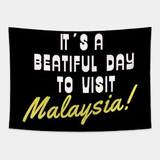 Malaysia Asia. White text.  Gift Ideas For The Travel Enthusiast. Tapestry