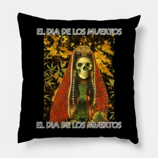 Gothic Skeleton Mexican Day Of The Dead Design Pillow