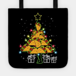 Funny Tacos Christmas Tree Lights Ugly Christmas Sweater Tote