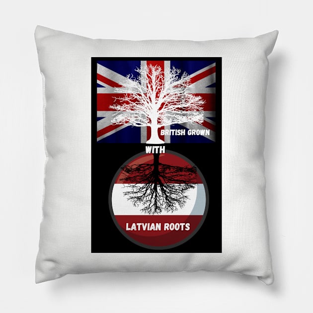 British Grown with Latvian roots - English Pillow by LukjanovArt