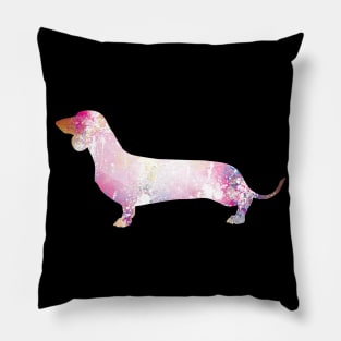 Paint Splash Dachshund Pillow