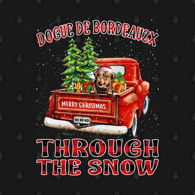 Christmas Dogue De Bordeauzx Through The Snow Dog Santa Truck Tree by intelus