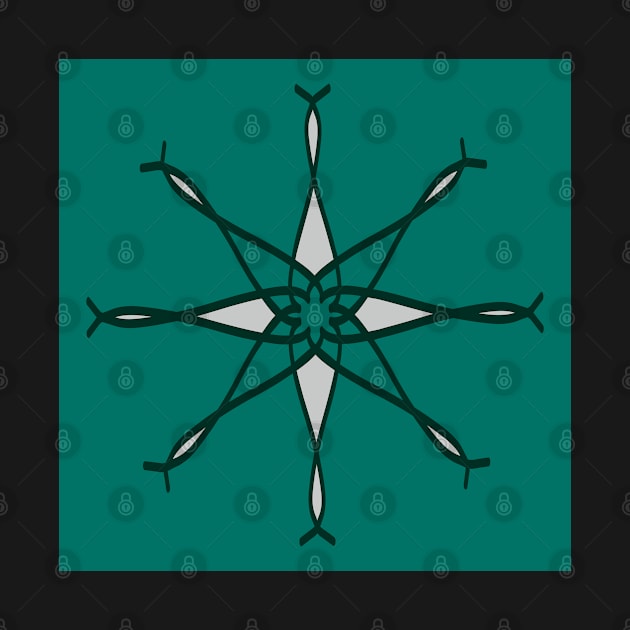 Compass rose - Teal Green by Motiondust