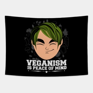 Veganism Is Peace Of Mind Vegan Gift Tapestry