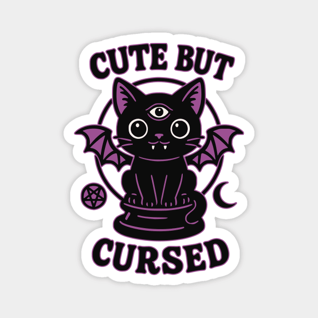 Cute But Cursed Magnet by Designed By Marty