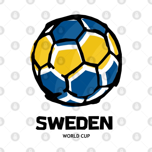 Sweden Football Country Flag by KewaleeTee