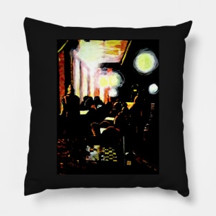 JJ Cool Beans Cafe at Night Pillow