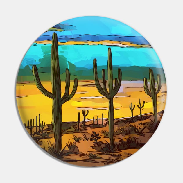 Saguaro from the Saguaro National Park in Arizona Pin by WelshDesigns