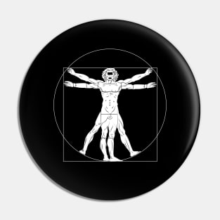 See Me, Hear Me Vitruvian Man Pin