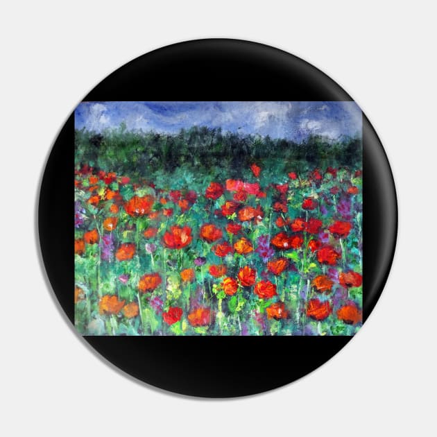 Poppy Field Pin by IGDecorArt