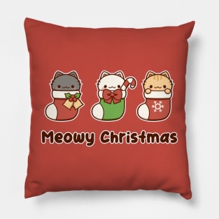 "Meowy Christmas" | Holiday Pillow