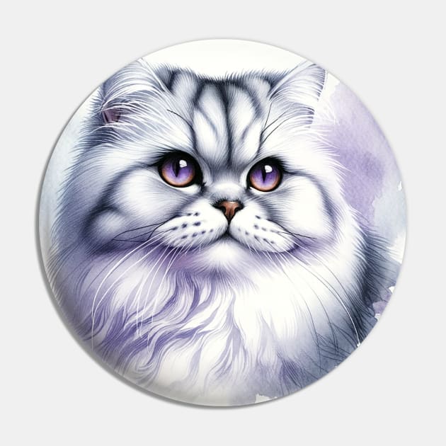 Burmilla - Watercolor Cat Pin by Edd Paint Something