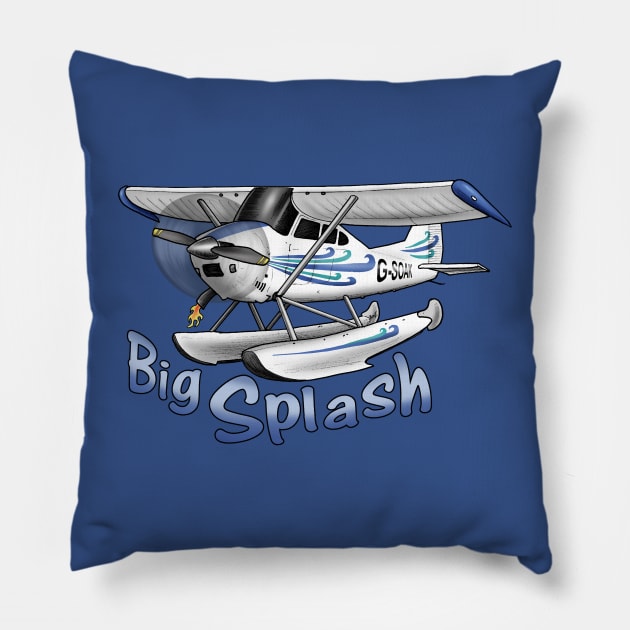 Cessna Seaplane Alaska Bush Floats Pillow by Funky Aviation