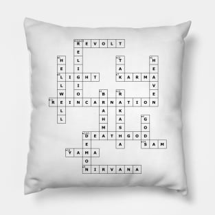 (1967LOL) Crossword pattern with words from a famous 1967 science fiction book. Pillow