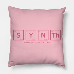 Synth Periodic Table of Synthesizer Pillow