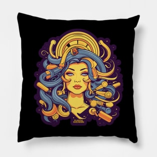 Plastic Macaroni Boho Trippy Hippy Gnocchi Pillow