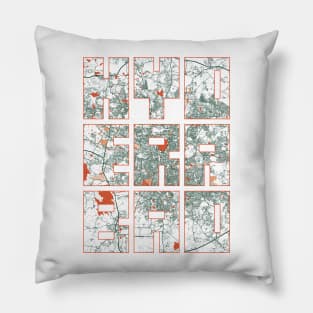 Hyderabad, India City Map Typography - Bohemian Pillow