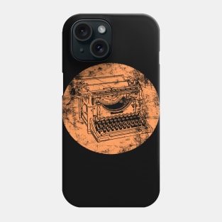 DISTRESSED VINTAGE TYPEWRITER ORANGE Phone Case