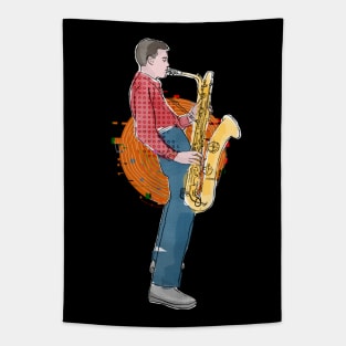 Mulligan Saxophone Jazz Theme Tapestry