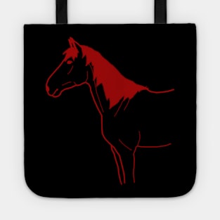 Red Horse Silhouette Tote