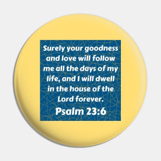 Bible Verse Psalm 23:6 Pin