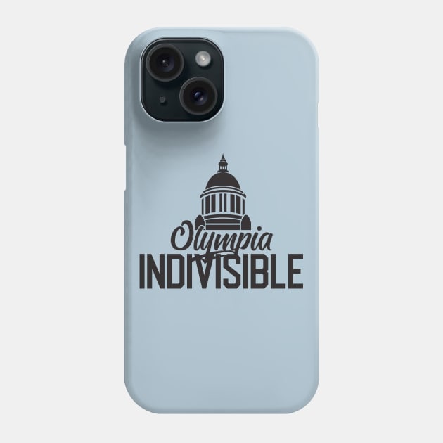 Olympia Indivisible Official Logo Wear - Black & White Phone Case by Olympia Indivisible