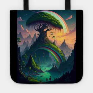 Fantasy Rainbow World Tote