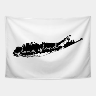 Long Island Map Outline Tapestry