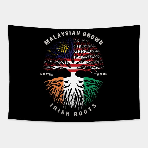 MALAYSIAN Grown Irish Roots Ireland Flag  - Patricks Day Tapestry by heart teeshirt