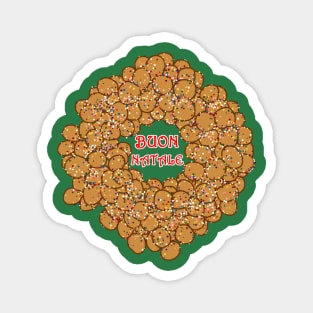 Buon Natale Italian Christmas Struffoli Ring Magnet