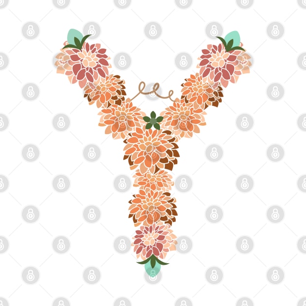 Letter Y Floral by CTstudio