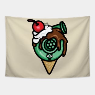 Cutest Turbo - Chocolate/Mint Ice Cream Tapestry