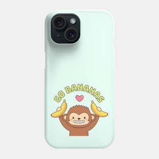 Cute Monkey Go Bananas Phone Case