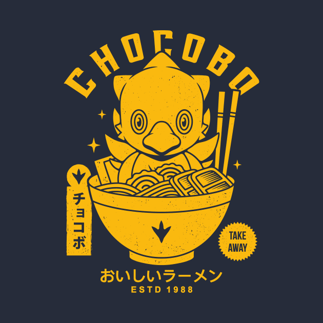 Chocobo Ramen Noodles by Alundrart