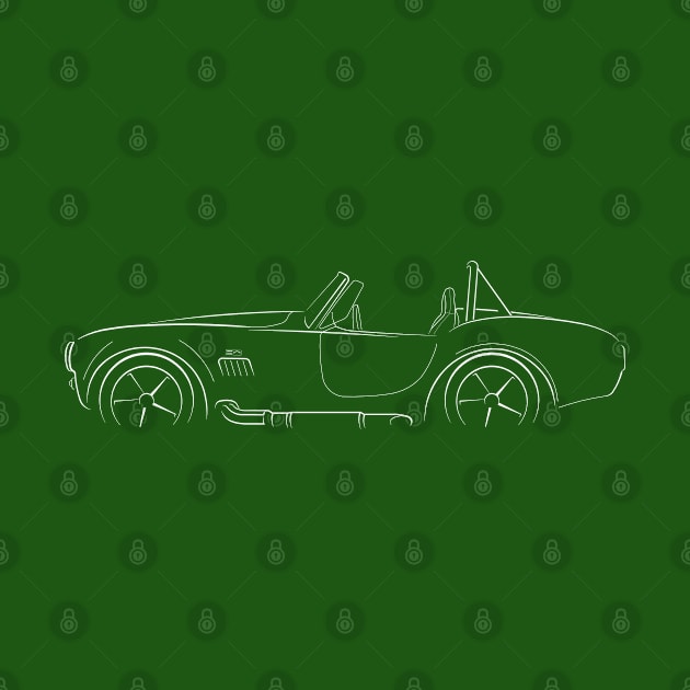 Ford Cobra - profile stencil, white by mal_photography