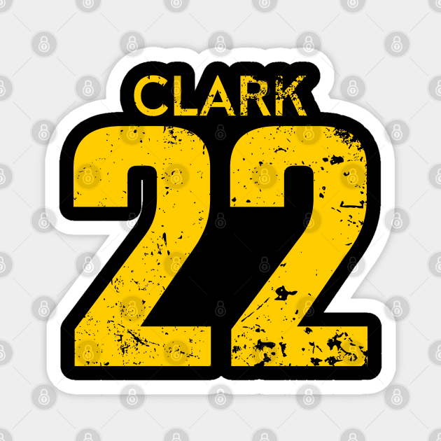 Caitlin Clark Yellow Distressed Jersey Number 22 Magnet by itsMePopoi