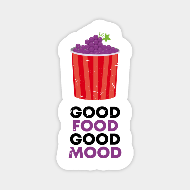 GOOD FOOD GOOD MOOD Magnet by mryetee