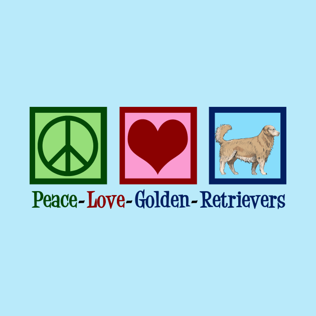 Peace Love Golden Retrievers by epiclovedesigns