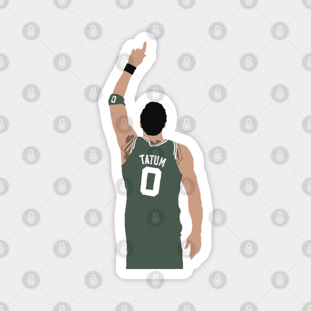 Jayson Tatum Pointing Up (Green) Magnet by rattraptees