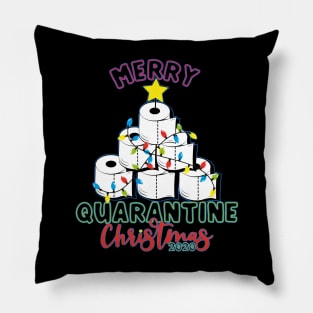 Funny Merry Quarantine Christmas 2020 Toilet Paper Xmas Tree Pillow