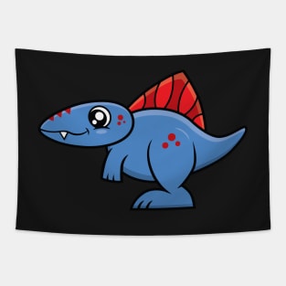 Spinosaurus Dinosaur (Blue and Red) Tapestry