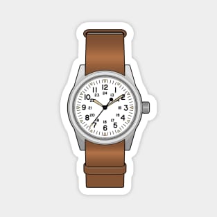 White Dial Military Watch Magnet