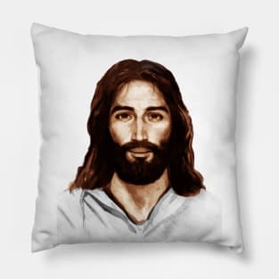 Jesus Christ smiling and looking at you with love Pillow